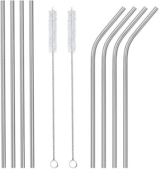 Ouway stainless steel straws bent and straight