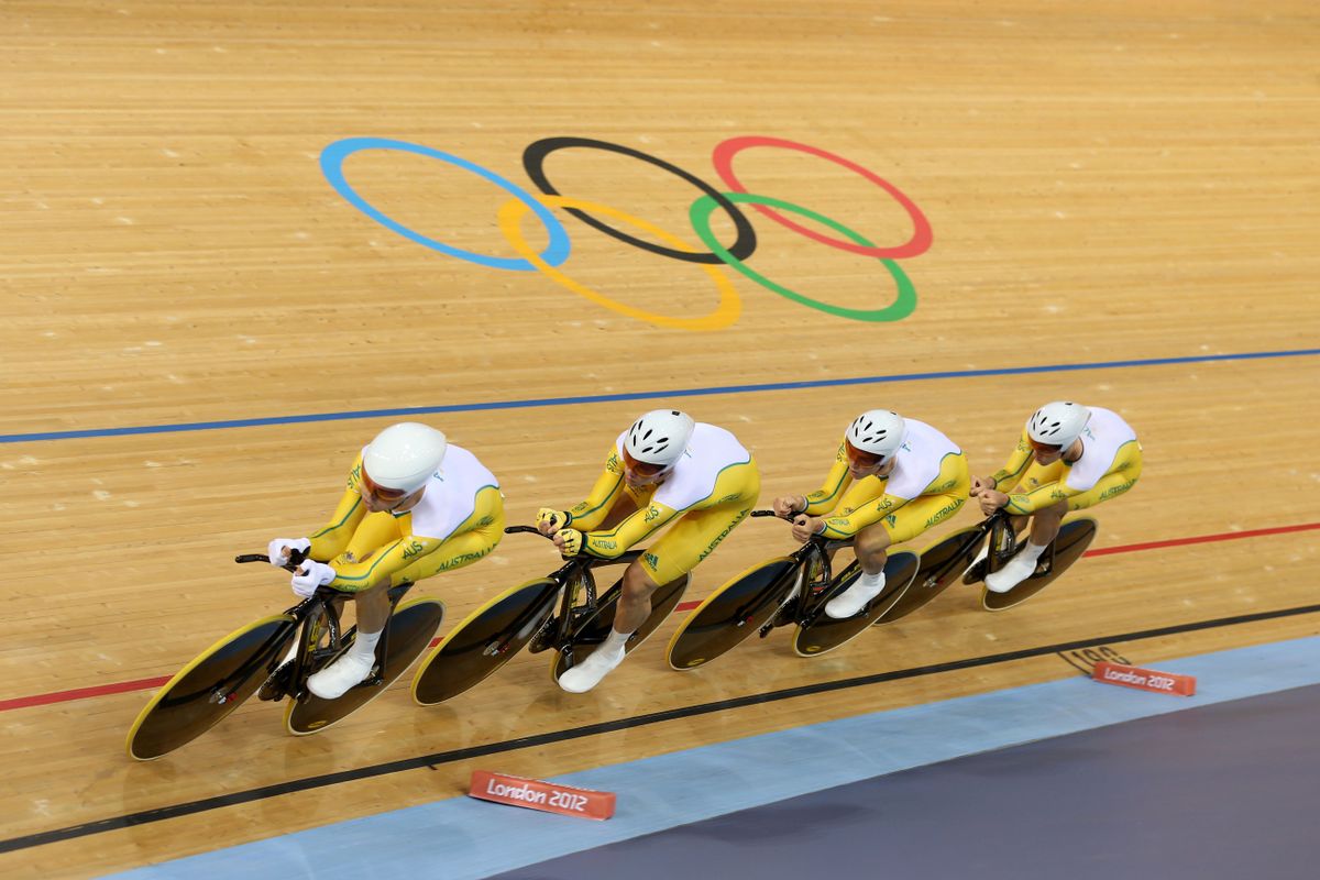 The Australian men's team pursuit team in London