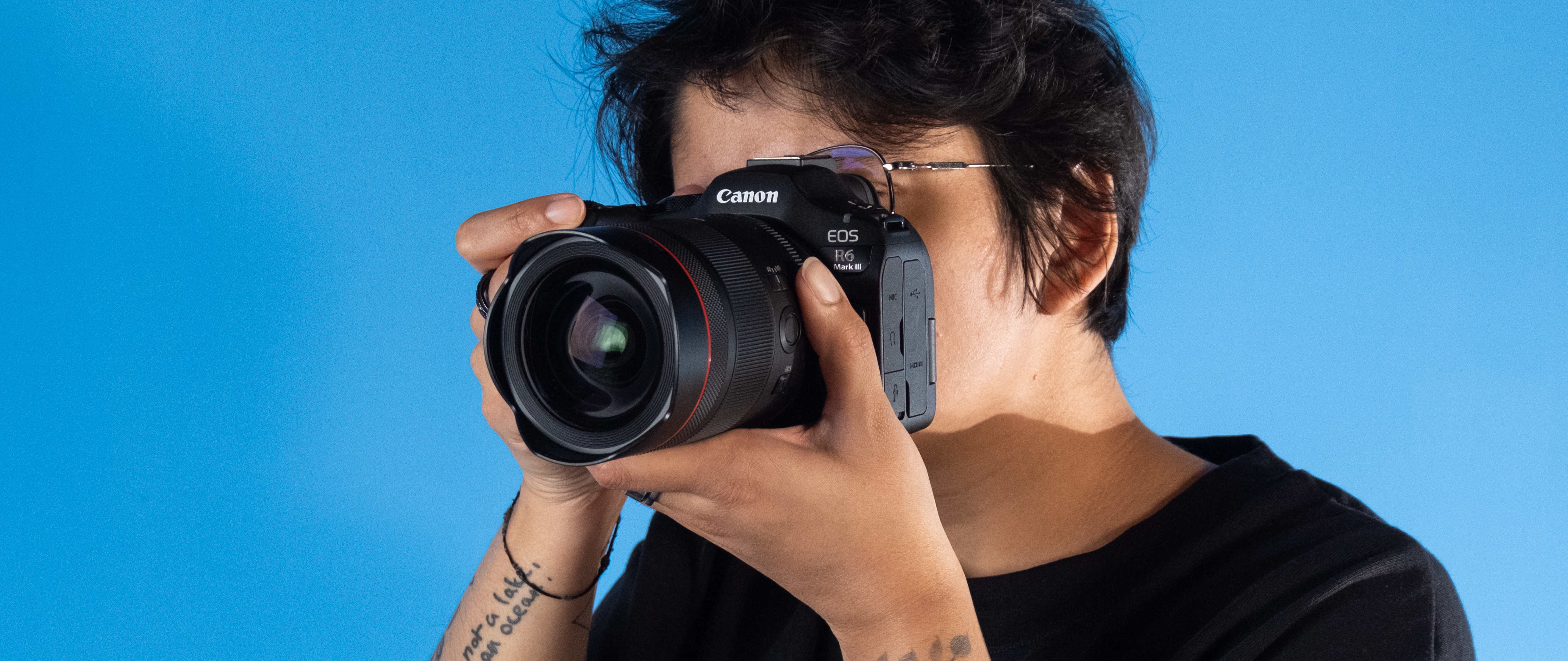 A Canon EOS R6 Mark III mirrorless camera