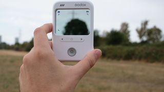 Photograph of the Godox C100 compact camera with transparent screen / viewfinder