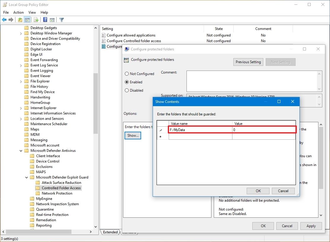 How to enable Controlled folder access to protect data from ransomware ...