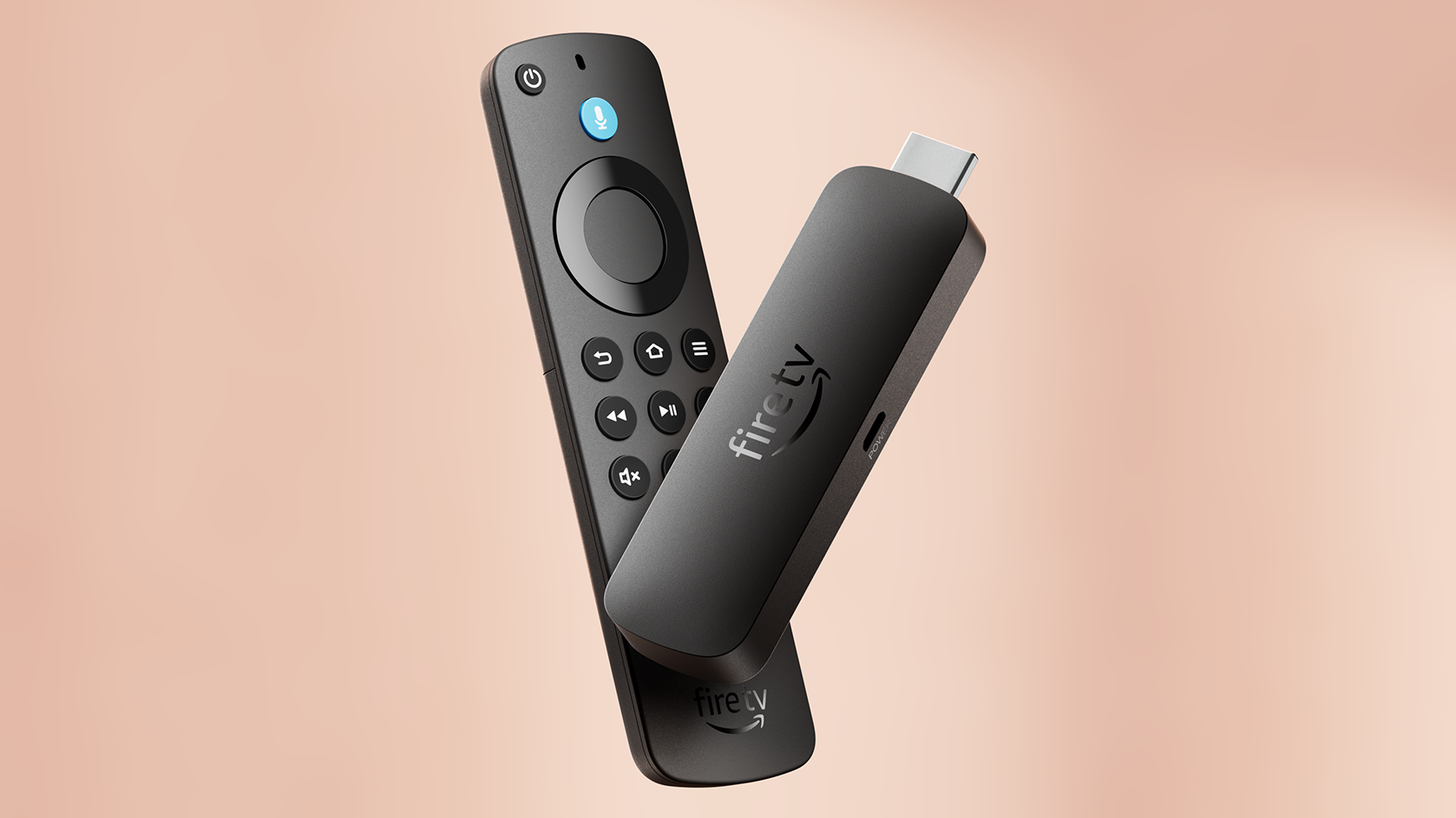 Amazon Fire TV Stick 4K Select on coloured background