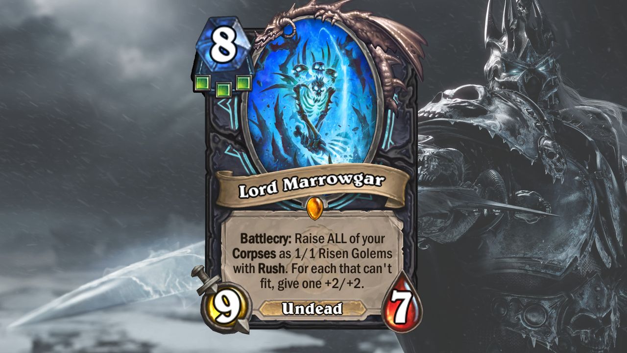 Cards and art from Hearthstone's March of the Lich King expansion.