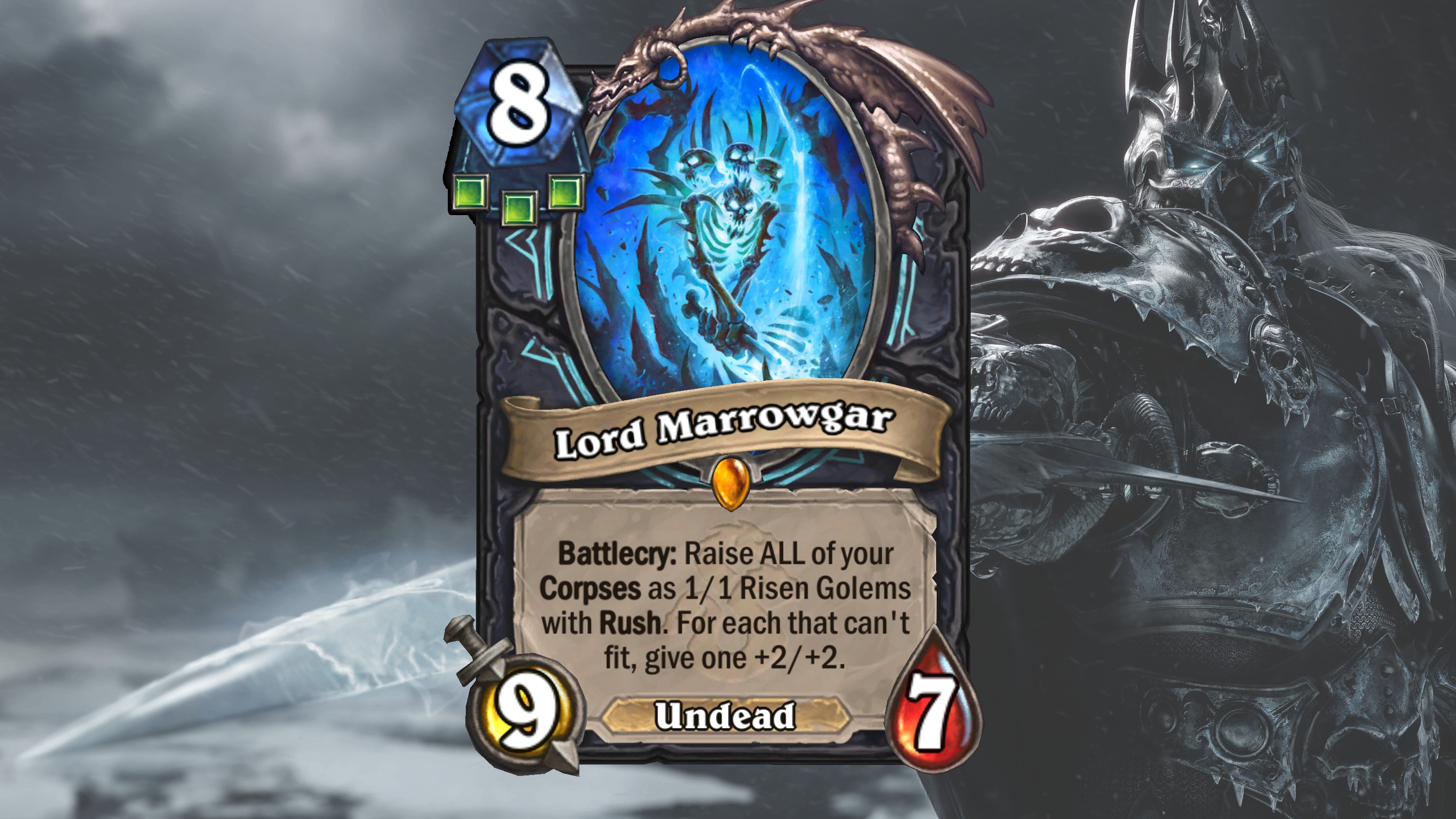 Cards and art from Hearthstone's March of the Lich King expansion.