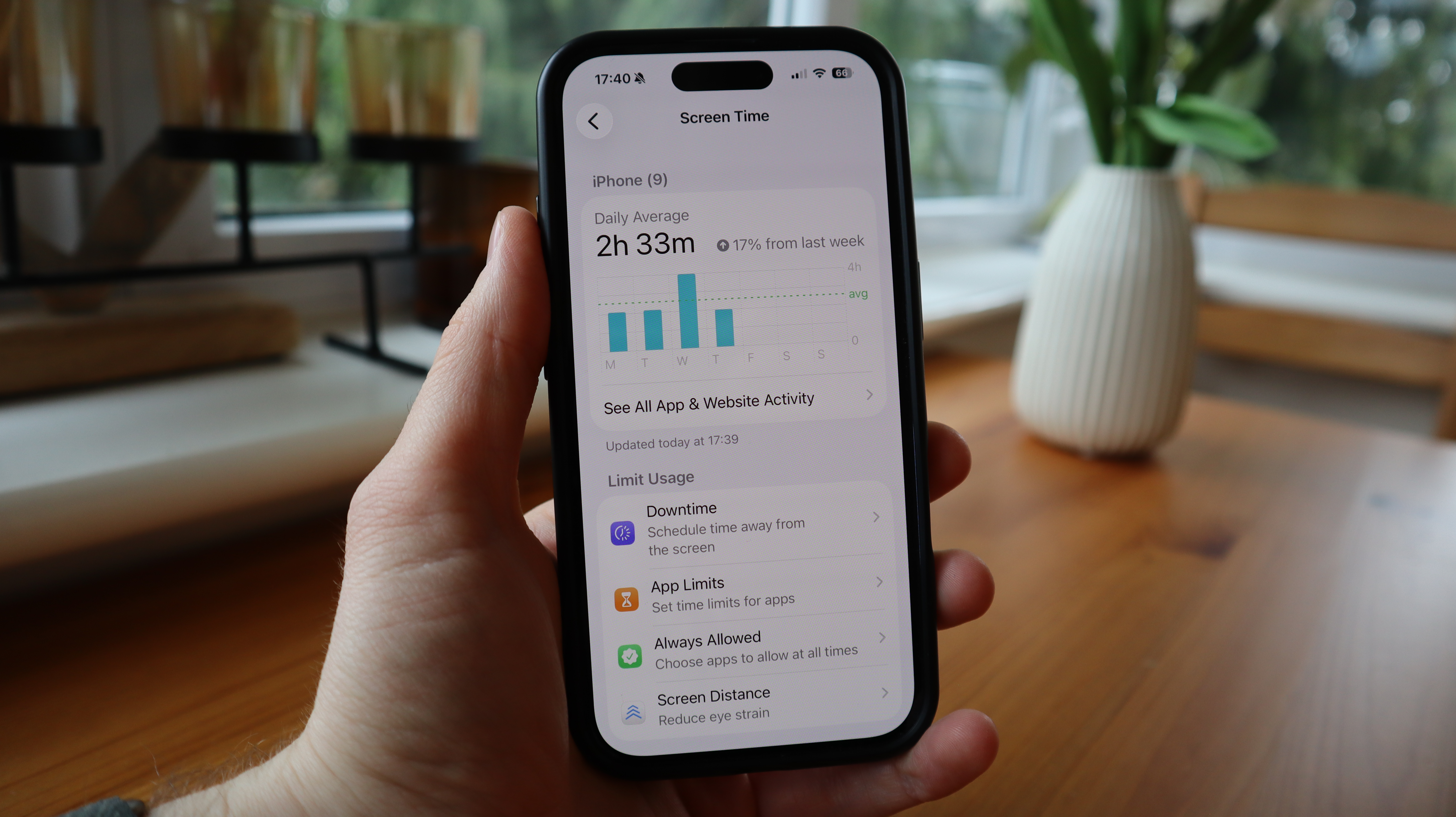 The Screen Time interface on iPhone