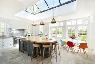 contemporary kitchen extension in a Georgian home