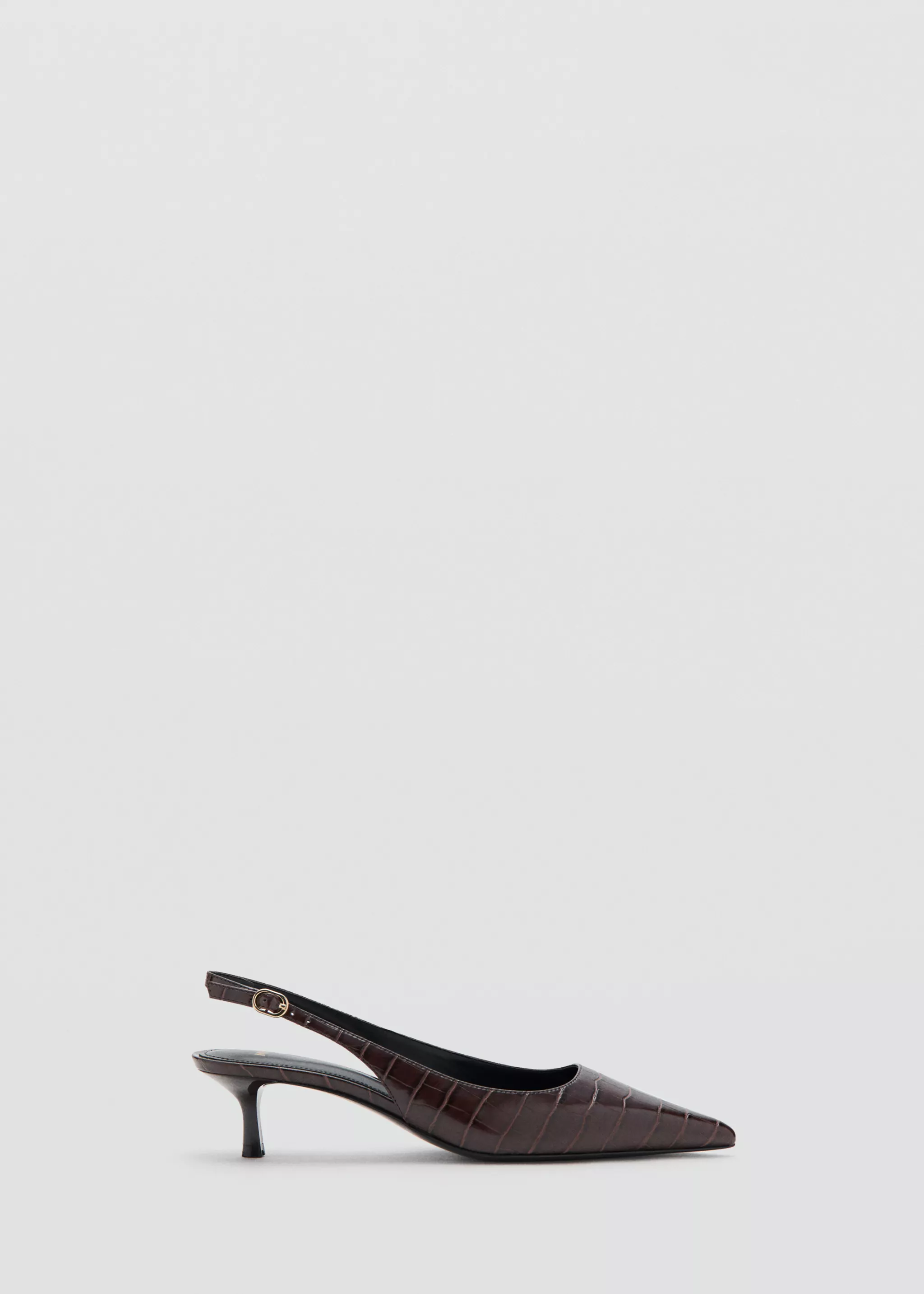 Croc-Effect Heeled Shoes - Women | Mango United Kingdom