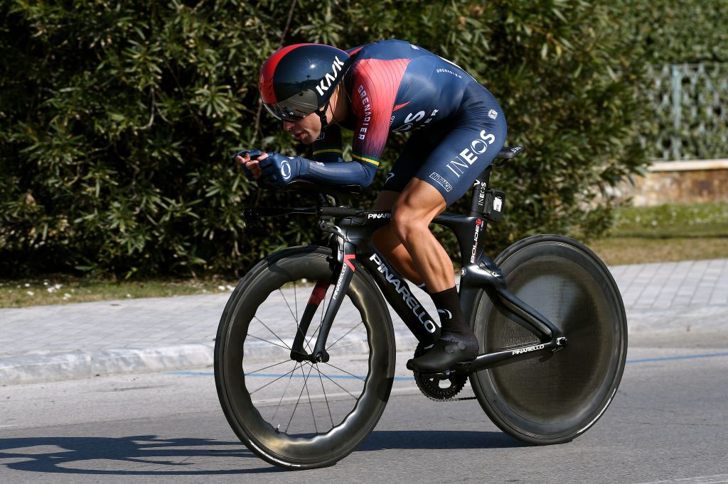 CAMAIORE ITALY MARCH 07 Richie Porte of Australia and Team INEOS Grenadiers sprints during the 57th TirrenoAdriatico 2022 Stage 1 a 139km individual time trial from Lido di Camaiore to Lido di Camaiore TirrenoAdriatico on March 07 2022 in Camaiore Italy Photo by Tim de WaeleGetty Images