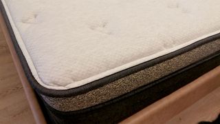 Close up of corner of Helix Dawn Luxe mattress