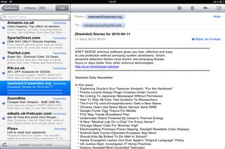 Apple iPad email