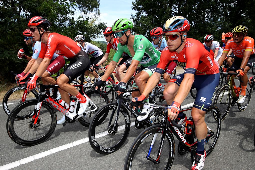 Rohan Dennis in the Tour de France peloton during stage 11