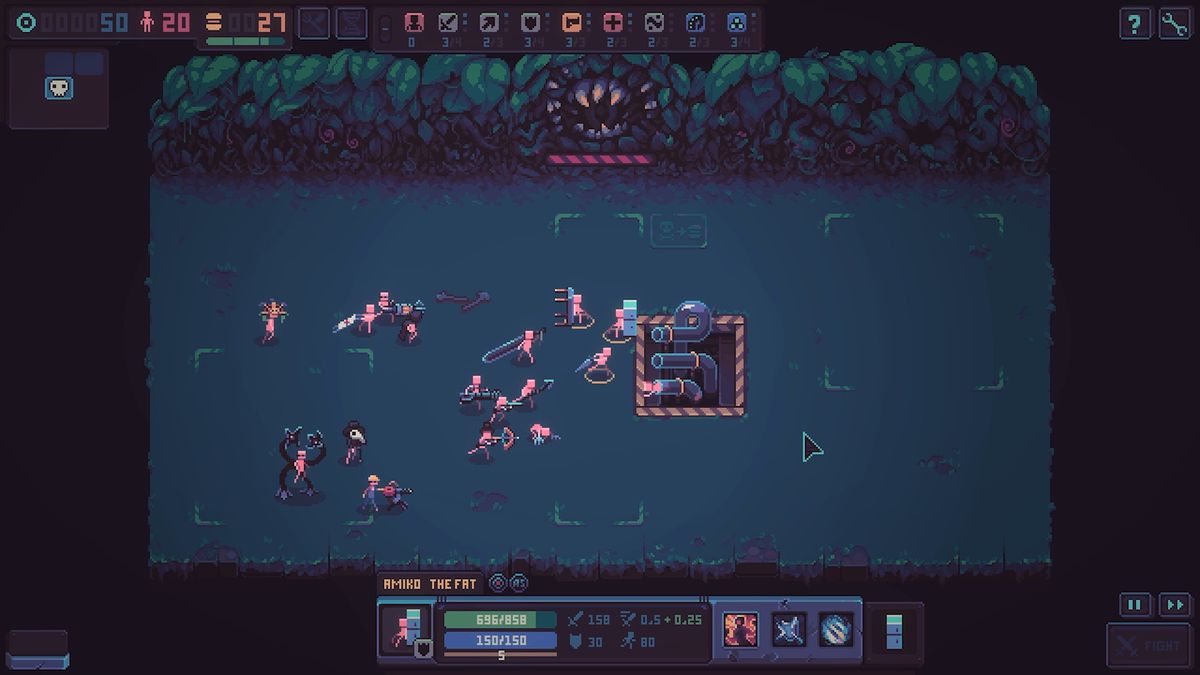 An image from autobattler tactics roguelike Despot's Game