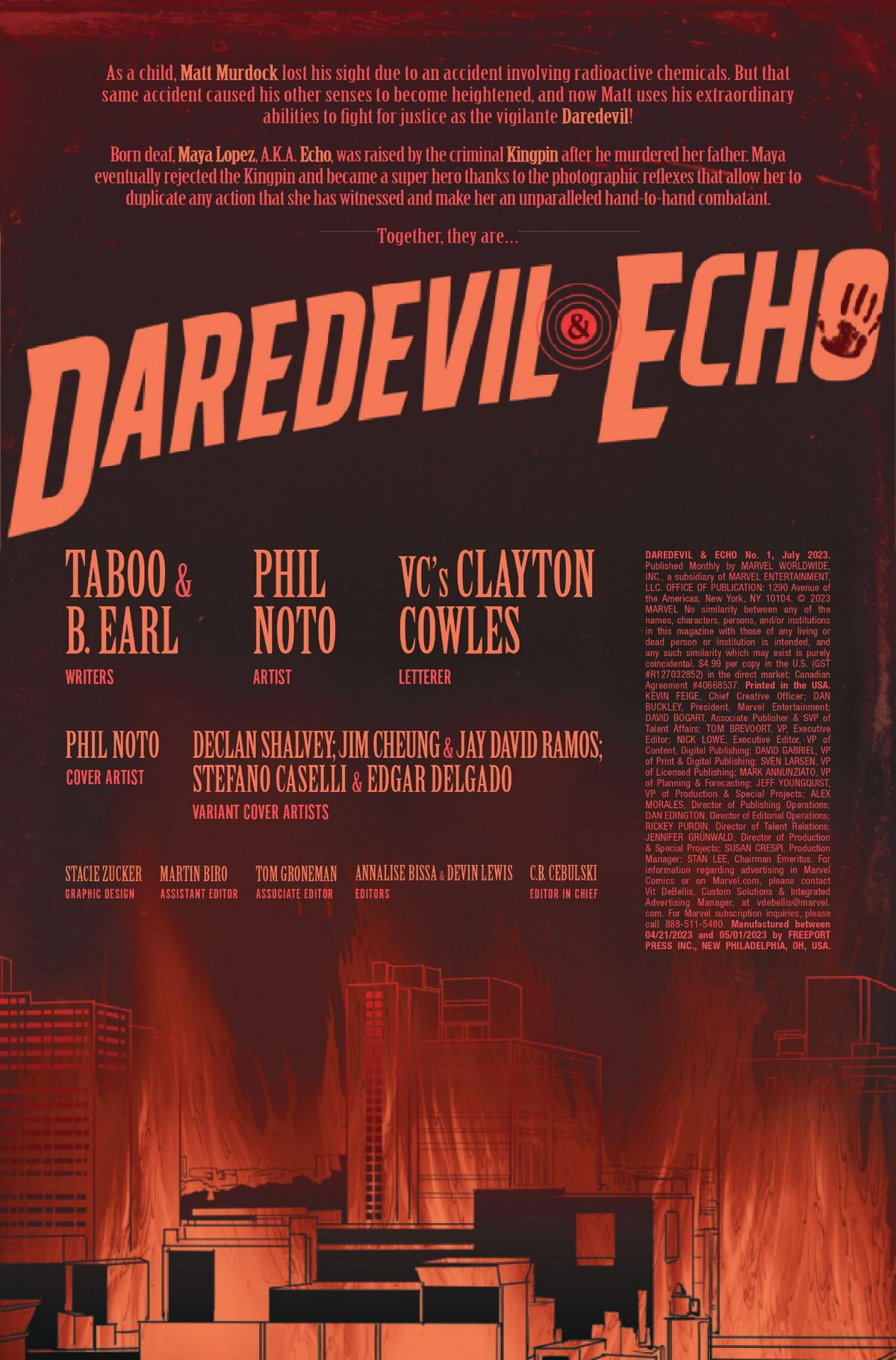 Pages from Daredevil &amp; Echo #1.