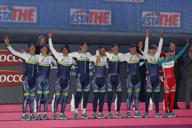 Orica GreenEdge on the podium