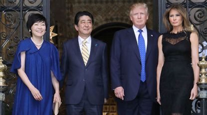 Akie Shinzo Abe Donald Melania Trump