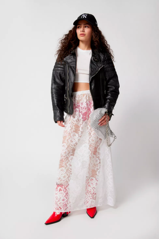 Sheer Trend 2023| Urban Renewal Remade Lace Maxi Skirt