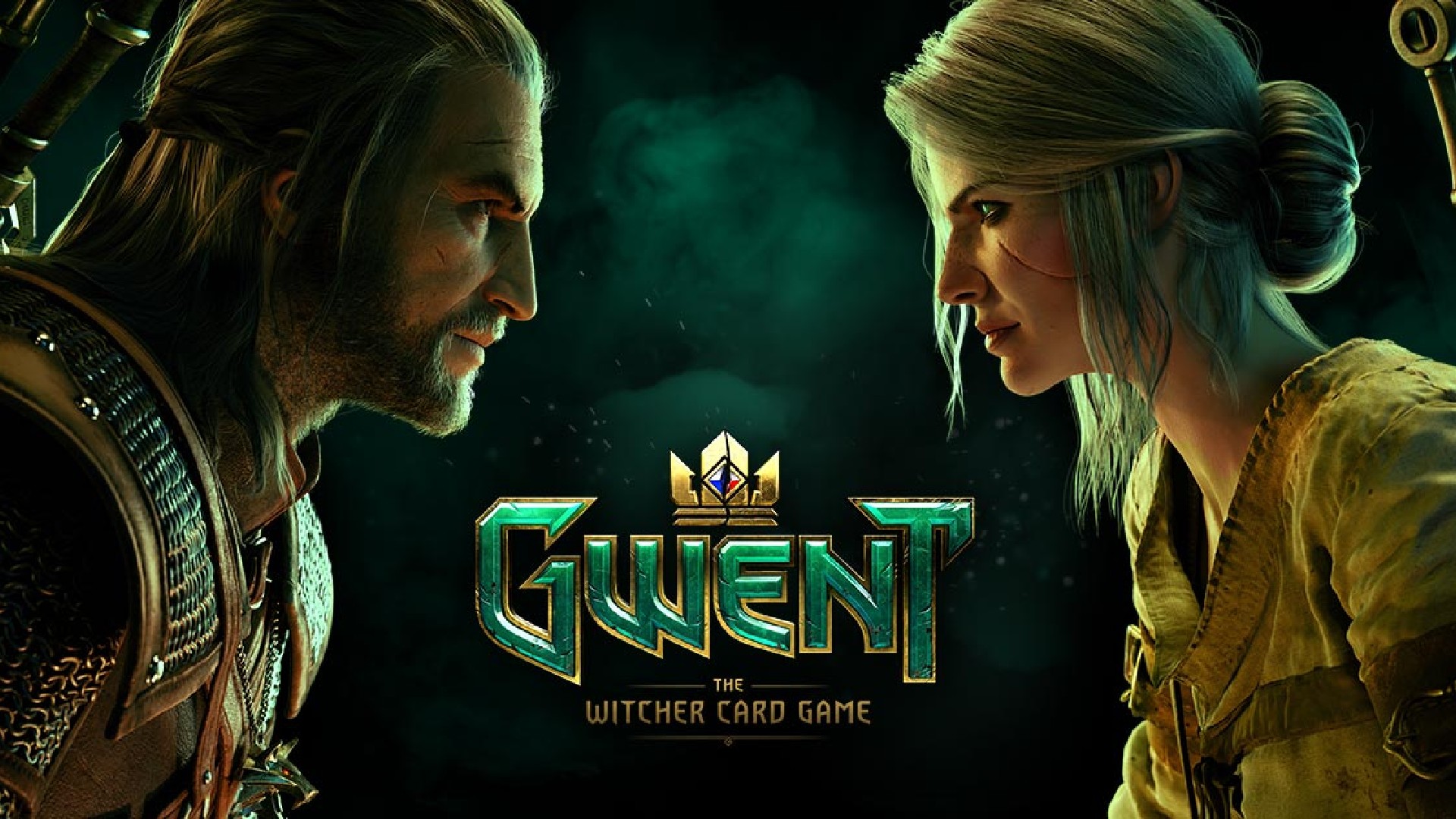 Geralt and Ciri stare each other down in Gwent: The Witcher Card Game