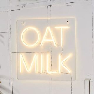 Oat milk neon wall light 