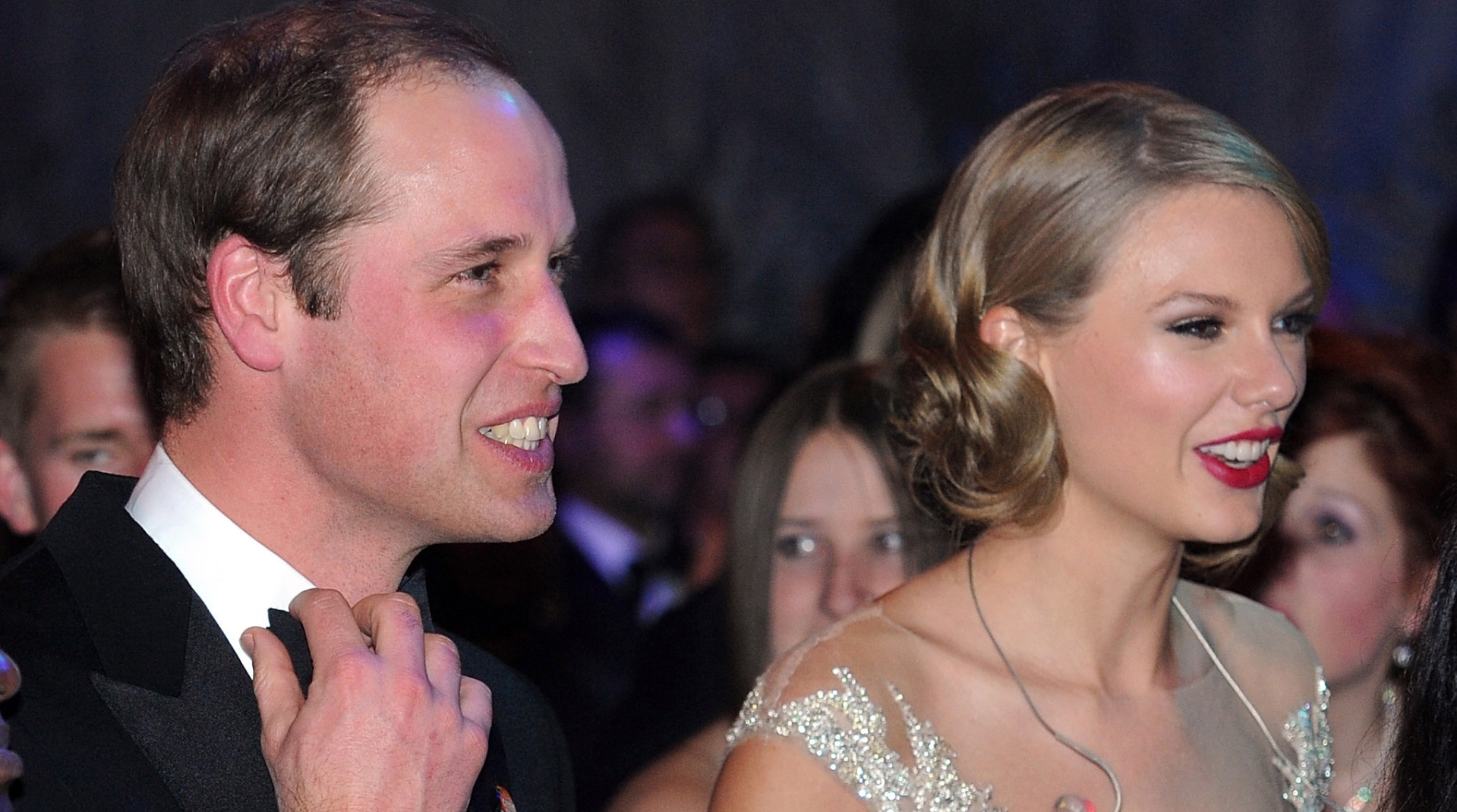 Prince William, Duke of Cambridge and Taylor Swift attend the Winter Whites Gala In Aid Of Centrepoint on November 26, 2013 in London, England.