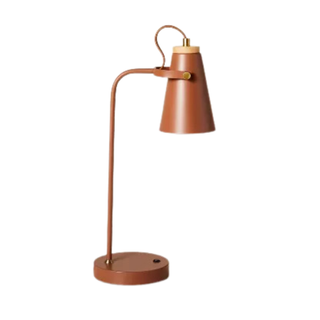 camel-colored table lamp for desk