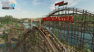 Wooden rollercoaster from Farming Simulator 2