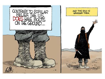 Political cartoon ISIS U.S. boots on ground