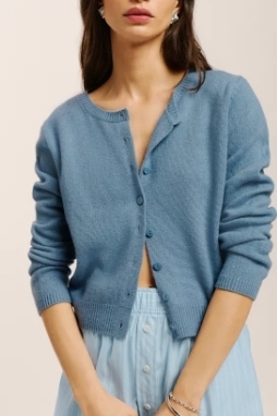 Clara Cashmere Crew Cardigan