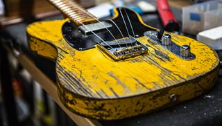 The Relic process soon extended to more extreme interpretations of natural wear, such as this Heavy Relic Tele.