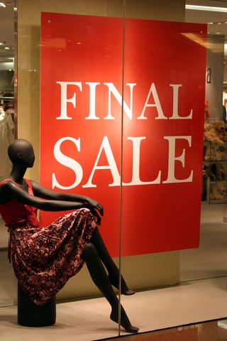final sale sign in a department store