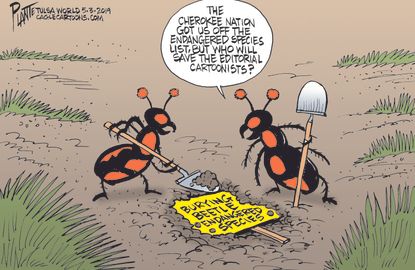 Editorial Cartoon U.S. Endangered species
