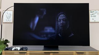 Samsung ⁣S95D showing image from Dune in ​bright lighting