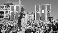 Hitler saluting troops of the Condor Legion, German volunteers who fought alongside General Franco's Nationalists in the Spanish civil war