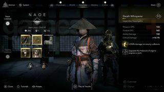 Assassin's Creed Shadows switch characters using prompt on inventory screen to change to Yasuke