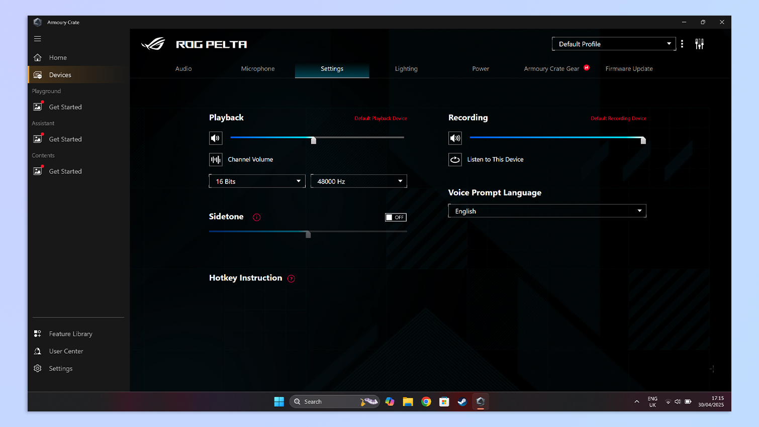 Asus Armoury Crate software