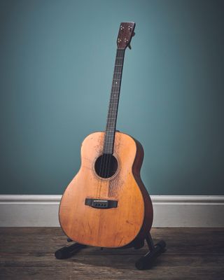 A vintage 1929 Martin 0-18T acoustic guitar, taken on April 5, 2019.