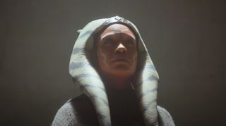 Rosario Dawson as Ahsoka Tano in the "Ahsoka" Star Wars TV series on Disney Plus.