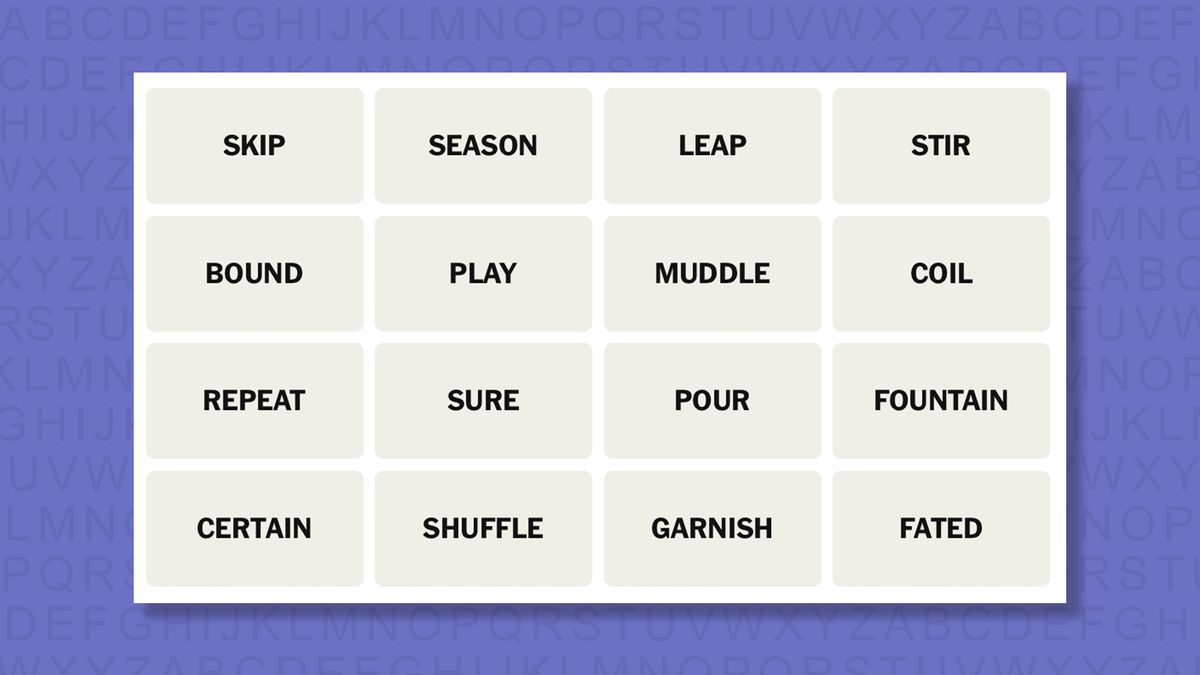 NYT Connections hints for game 1064 on a purple background
