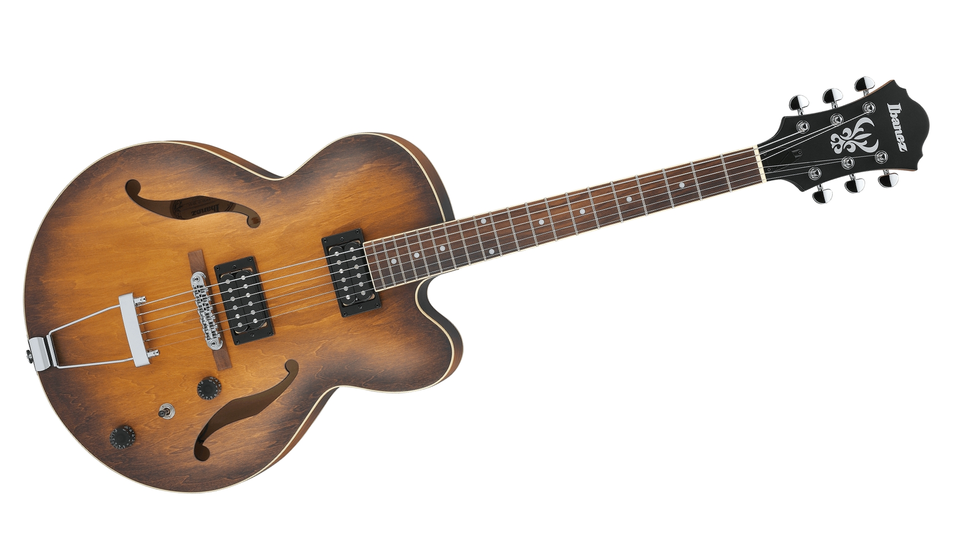 An Ibanez Artcore AF55 jazz guitar