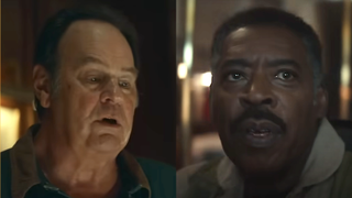 Side by side of Ray Stantz and Winston Zeddmore in Ghostbusters: Frozen Empire
