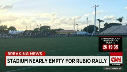 The stadium where Marco Rubio spoke on Wednesday.