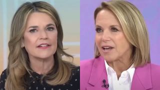 Savannah Guthrie and Katie Couric are shown on The Today Show.