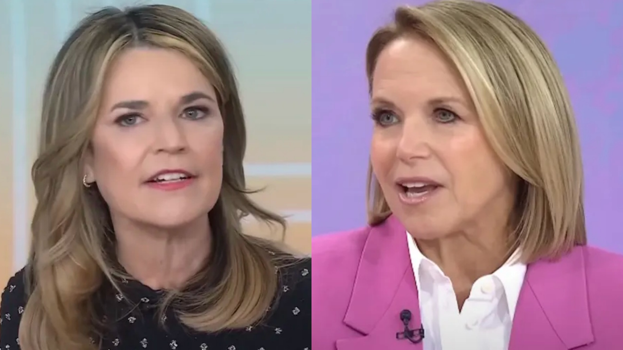 Savannah Guthrie and Katie Couric are shown on The Today Show.