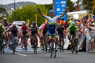 Caleb Ewan outsprints Mark Renshaw to win stage 1 of the Tour Down Under