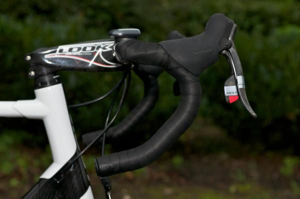 SRAM Red levers provide reliable control.