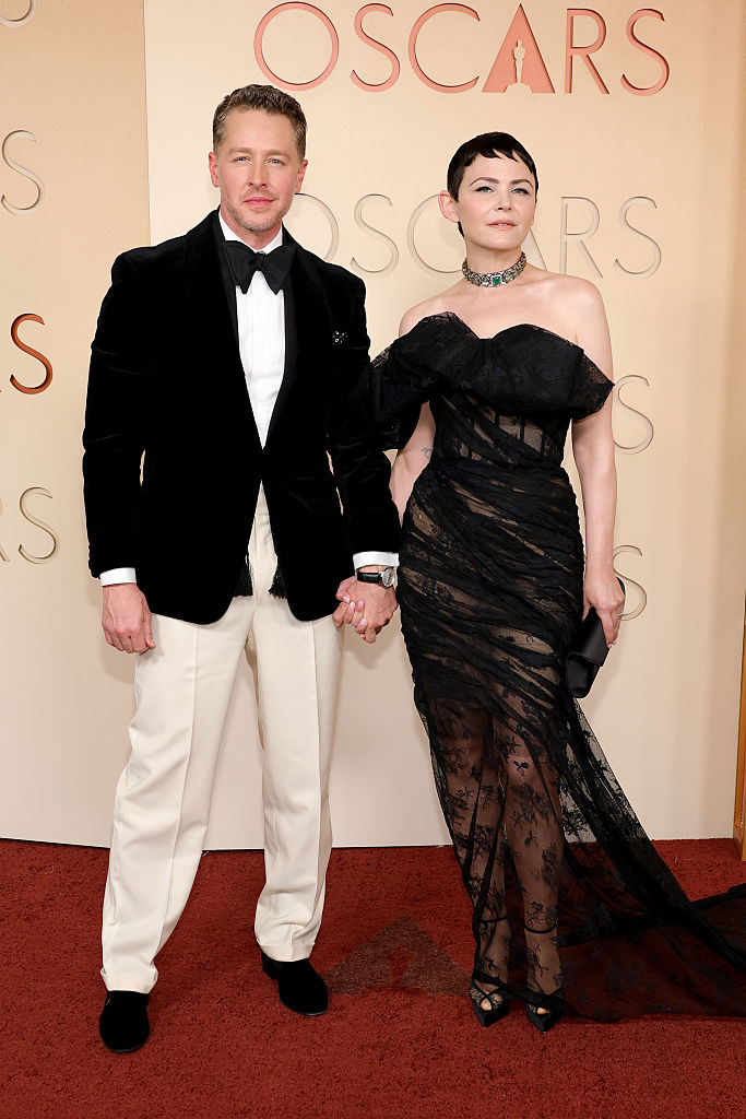 HOLLYWOOD, CALIFORNIA - MARCH 15: (L-R) Josh Dallas and Ginnifer Goodwin attend the 98th Oscars at Dolby Theatre on March 15, 2026 in Hollywood, California. (Photo by Kevin Mazur/Getty Images)