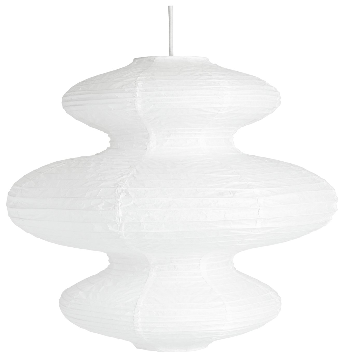 Habitat Sala White Paper 3 Tier Lampshade - 53.5cm