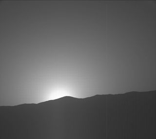 Mars rover Curiosity sunset