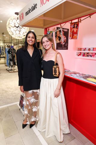 Neha Prakesh and Anna Sitar at the Marie Claire party