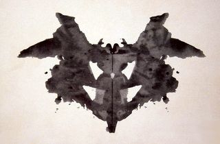 What do you see when you look at this inkblot, part of the Rorschach test?