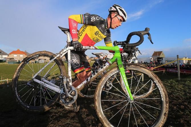 Belgian champion Sven Nys (AA Drink-Crelan) in action in Middelkerke